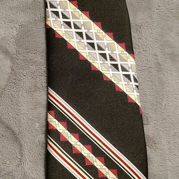 70s retro clip-on tie by Castle and suspender set - Picture 4 of 6